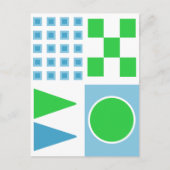 Geometrisches Abstraktes Fliesendesign Postkarte (Vorderseite)
