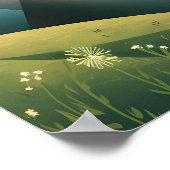 Geometrisches Abstraktes Gebirge Modernes Pastel M Poster (Ecke)