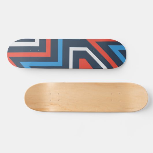 Geometrisches Abstraktes Graffiti-Muster Skateboard (Horizontal)