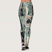 Geometrisches abstraktes kosmisches Baumdesign Leggings (Rückseite)