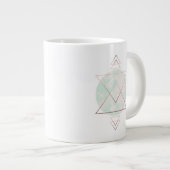 Geometrisches Abstraktes Kunstdesign Jumbo-Tasse (Vorderseite Rechts)