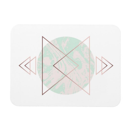 Geometrisches Abstraktes Kunstdesign Magnet (Horizontal)