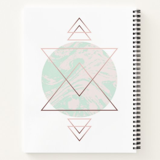 Geometrisches Abstraktes Kunstdesign Notizblock (Rückseite)