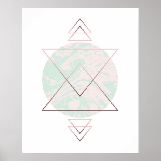 Geometrisches Abstraktes Kunstdesign Poster (Vorne)
