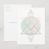 Geometrisches Abstraktes Kunstdesign Postkarte (Vorne/Hinten)