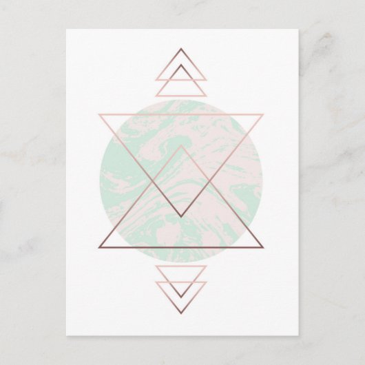 Geometrisches Abstraktes Kunstdesign Postkarte (Vorderseite)