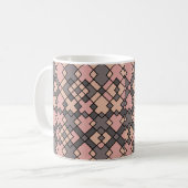 Geometrisches abstraktes Kunstmuster Kaffeetasse (Vorderseite Links)