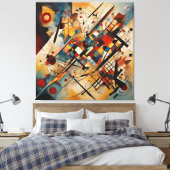 Geometrisches Abstraktes Malen Leinwanddruck (Insitu (Schlafzimmer))