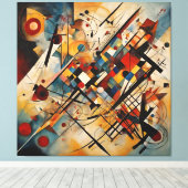 Geometrisches Abstraktes Malen Leinwanddruck (Insitu (Holzboden))