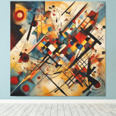 Geometrisches Abstraktes Malen Leinwanddruck (Insitu (Holzboden))