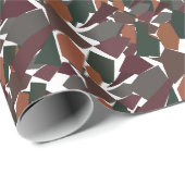 Geometrisches Abstraktes Mittelalter Moderne Geschenkpapier (Rolleneckpunkt)