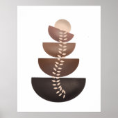 Geometrisches abstraktes modernes Mindest-Wand-Pos Poster (Vorne)