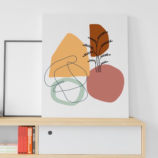 Geometrisches, abstraktes modernes pastellfarbenes poster