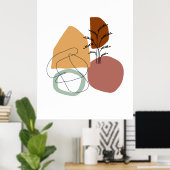 Geometrisches, abstraktes modernes pastellfarbenes poster (Heimbüro)