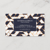 Geometrisches Abstraktes Mosaik Visitenkarte (Rückseite)