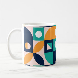 Geometrisches abstraktes Muster: buntes, modernes  Kaffeetasse