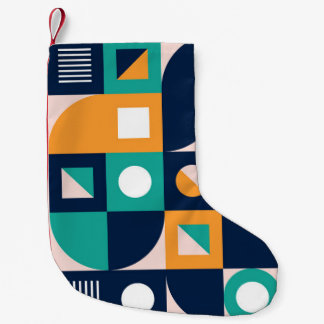 Geometrisches abstraktes Muster: buntes, modernes  Kleiner Weihnachtsstrumpf