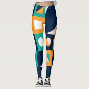 Geometrisches abstraktes Muster: buntes, modernes  Leggings