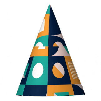Geometrisches abstraktes Muster: buntes, modernes  Partyhütchen