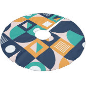 Geometrisches abstraktes Muster: buntes, modernes  Polyester Weihnachtsbaumdecke (Schrägansicht)