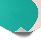 Geometrisches abstraktes Muster: buntes, modernes  Poster (Ecke)
