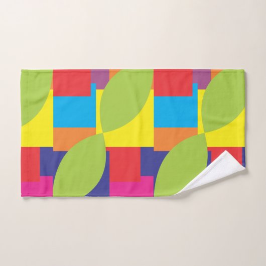 Geometrisches Abstraktes Muster des quadratischen  Badhandtuch Set (Handtuch)