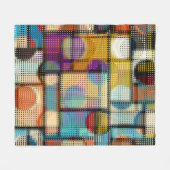 Geometrisches abstraktes Muster in Low-Poly-Pixela Fleecedecke (Vorderseite (Horizontal))