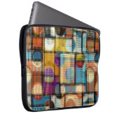 Geometrisches abstraktes Muster in Low-Poly-Pixela Laptopschutzhülle (Vorne Rechts)