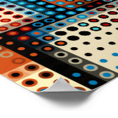 Geometrisches abstraktes Muster in Low-Poly-Pixela Poster (Ecke)