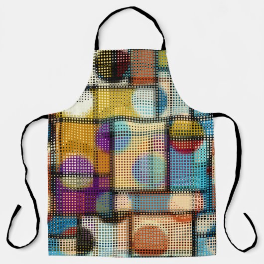 Geometrisches abstraktes Muster in Low-Poly-Pixela Schürze (Vorderseite)