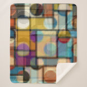 Geometrisches abstraktes Muster in Low-Poly-Pixela Sherpadecke (Vorderseite)