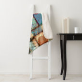 Geometrisches abstraktes Muster in Low-Poly-Pixela Sherpadecke (Beispiel)