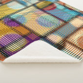 Geometrisches abstraktes Muster in Low-Poly-Pixela Sherpadecke (3/4)