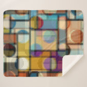 Geometrisches abstraktes Muster in Low-Poly-Pixela Sherpadecke (Vorderseite (Horizontal))