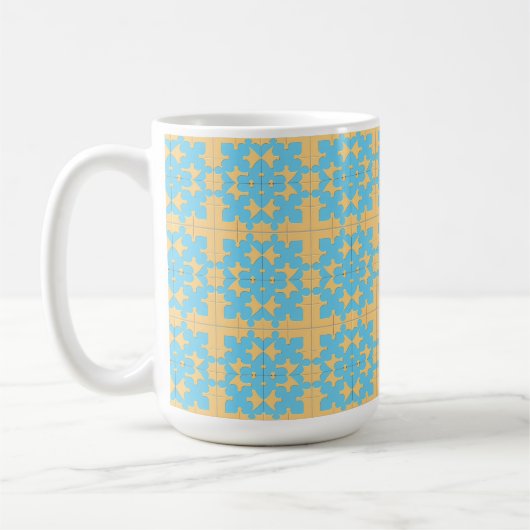 Geometrisches Abstraktes Muster Kaffeetasse (Links)