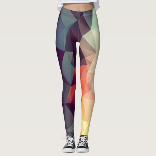 Geometrisches Abstraktes Muster Leggings (Vorderseite)