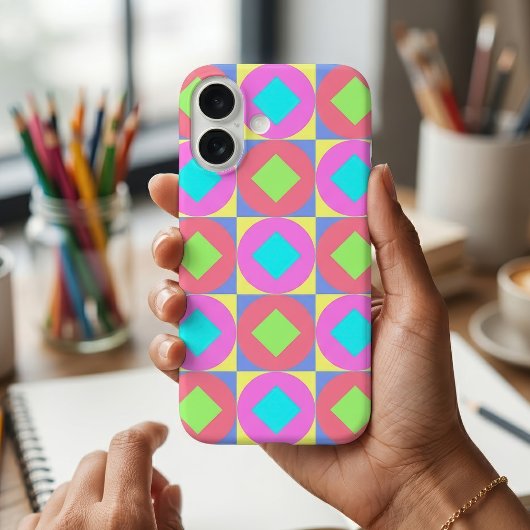 Geometrisches abstraktes Muster mit psychedelische Case-Mate iPhone Hülle