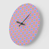 Geometrisches abstraktes Muster mit psychedelische Große Wanduhr (Winkel)