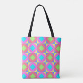 Geometrisches abstraktes Muster mit psychedelische Tasche (Rückseite)