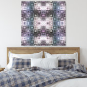 Geometrisches Abstraktes Muster mit Wireframe-Cube Leinwanddruck (Insitu (Schlafzimmer))