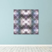 Geometrisches Abstraktes Muster mit Wireframe-Cube Leinwanddruck (Insitu (Holzboden))