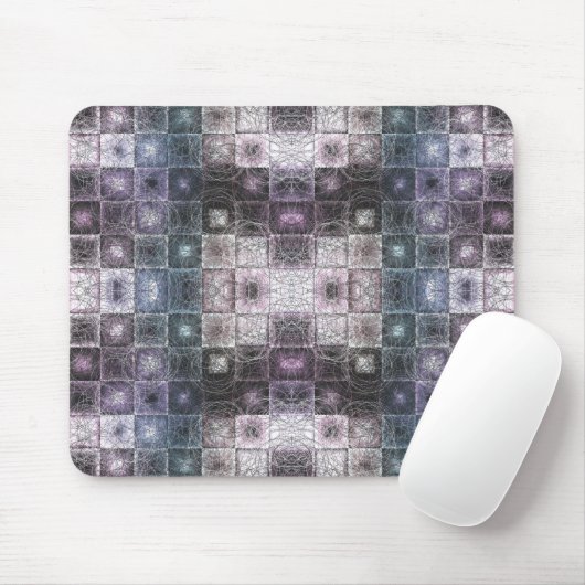 Geometrisches Abstraktes Muster mit Wireframe-Cube Mousepad (Mit Mouse)