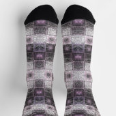 Geometrisches Abstraktes Muster mit Wireframe-Cube Socken (Oben)