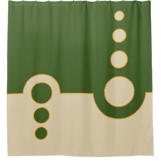 Geometrisches, abstraktes Muster, modern, Kreisel Duschvorhang (Vorderseite)