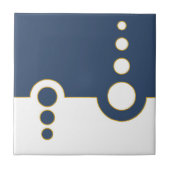 Geometrisches, abstraktes Muster, modern, Kreisel Fliese (Vorderseite)