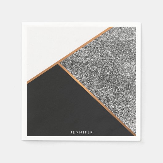 Geometrisches Abstraktes Muster Serviette (Vorderseite)