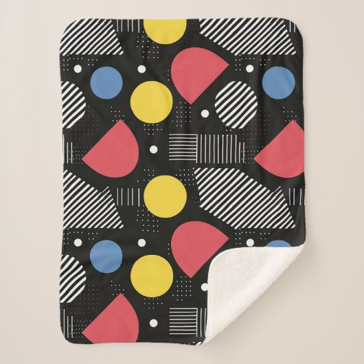 Geometrisches Abstraktes Muster Sherpadecke (Vorderseite)