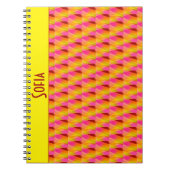 Geometrisches abstraktes Muster Spiral Foto Notebo Notizblock (Vorderseite)