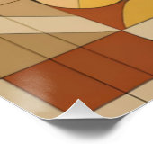 Geometrisches Abstraktes Muster - Warme Farbtöne Poster (Ecke)