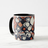 Geometrisches abstraktes Musterdesign 3 Tasse (Vorderseite Links)